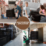 500mm x 400m Stretch Film Pallet Shrink Wrap 5 Rolls Package Use Plastic Black - Rear View