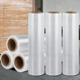 500mm x 400m Stretch Film Pallet Shrink Wrap 6 Rolls Package Use Plastic Clear - Close-Up Angle