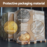 500mm x 400m Stretch Film Pallet Shrink Wrap 4 Rolls Package Use Plastic Clear - 45-Degree Angle