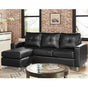 Sarantino Corner Sofa Lounge Couch with Chaise - Black