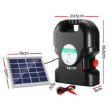 Giantz Fence Energiser 20KM Solar Powered 1.2J Electric - Front View