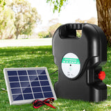 Giantz Fence Energiser 20KM Solar Powered 1.2J Electric - Low Angle