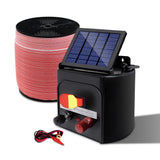 Giantz Fence Energiser 5KM Solar Powered Electric 1200M Poly Tape - Side View