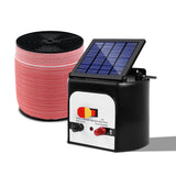 Giantz Fence Energiser 8KM Solar Powered Electric 1200M Poly Tape - Side View