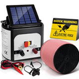 Giantz Fence Energiser 8KM Solar Powered Electric 1200M Poly Tape - Close-Up Angle
