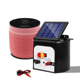 Giantz Fence Energiser 8KM Solar Powered Electric 2000M Poly Tape - Side View