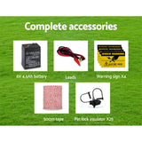 Giantz Fence Energiser 3KM Solar Powered Electric 500M Poly Wire Insulator - Close-Up Angle