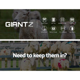 Giantz Fence Energiser 8KM Solar Powered Electric 500M Poly Wire Insulator - Side View