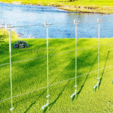 Giantz 20x Electric Fence Pigtail Posts Steel Tape Fencing - Close-Up Angle