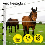 Giantz Electric Fence Insulators 200pcs Pinlock Black