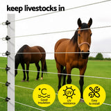 Giantz Electric Fence Insulators 200pcs Pinlock Black - Top-Down View