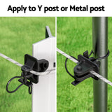 Giantz Electric Fence Insulators 200pcs Pinlock Black - 45-Degree Angle