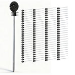 Giantz Electric Fence Ring Insulators 100pcs Stand off Screw in Insulator Black
