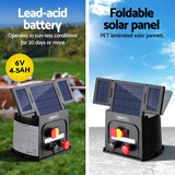 Giantz 3km Solar-Powered Electric Fence Energiser with 0.1J Output for Livestock Protection