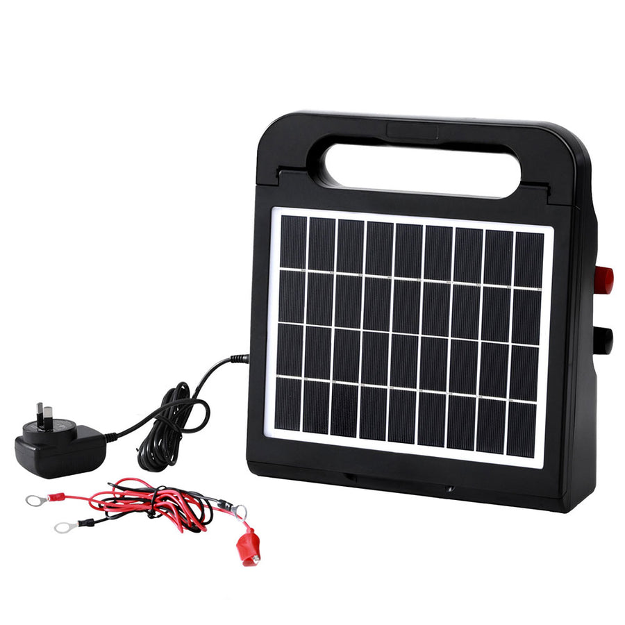 Giantz 5km Electric Fence Energiser Solar Energizer Charger Farm Animal 0.15J
