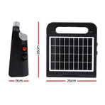 Giantz 5km Electric Fence Energiser Solar Energizer Charger Farm Animal 0.15J, Solar Powered