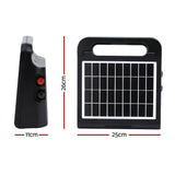 Giantz 5km Electric Fence Energiser Solar Energizer Charger Farm Animal 0.15J - Front View