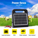 Giantz 5km Electric Fence Energiser Solar Energizer Charger Farm Animal 0.15J - Top-Down View