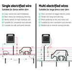 Giantz 5km Electric Fence Energiser Solar Energizer Charger Farm Animal 0.15J, image 6