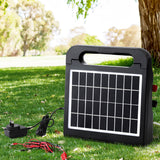 Giantz 5km Electric Fence Energiser Solar Energizer Charger Farm Animal 0.15J - Close-Up Angle