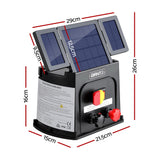 Giantz 5km Solar-Powered Electric Fence Energiser with 0.15J Output - Front View