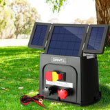 Giantz 5km Solar-Powered Electric Fence Energiser with 0.15J Output - Close-Up Angle