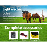 Giantz Fence Energiser 8KM Solar Powered 0.3J Electric Fencing Charger - Rear View