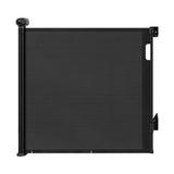 Keezi Retractable Gate Baby Gate Pet Safety Fence Extends up to 140cm Black - Side View