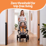 Keezi Retractable Gate Baby Gate Pet Safety Fence Extends up to 140cm Black - 45-Degree Angle