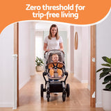 Keezi Retractable Gate Baby Gate Pet Safety Fence Extends up to 140cm White - 45-Degree Angle