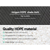Instahut 50% Shade Cloth 1.83x10m Shadecloth Wide Heavy Duty White - 45-Degree Angle