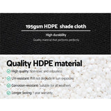 Instahut 90% Shade Cloth 1.83x10m Shadecloth Sail Heavy Duty Black