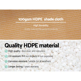 Instahut 50% Shade Cloth 1.83x20m Shadecloth Sail Heavy Duty Beige - 45-Degree Angle