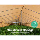 Instahut 50% Shade Cloth 1.83x20m Shadecloth Sail Heavy Duty Beige - Rear View