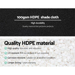 Instahut 50% Shade Cloth 1.83x20m Shade Cloth Sail Heavy Duty Shadecloth Garden Mesh Roll BK