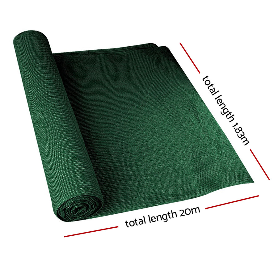Instahut 90% Shade Cloth 1.83x20m Shade Cloth Sail Heavy Duty Shadecloth Garden Mesh Roll GR, image 2