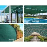 Instahut 30% Shade Cloth 1.83x20m Shadecloth Wide Heavy Duty Green - Top-Down View