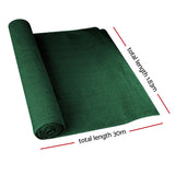 Instahut 70% Shade Cloth 1.83x30m Shadecloth Sail Heavy Duty Green - Front View