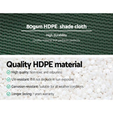 Instahut 30% Shade Cloth 1.83x30m Shadecloth Wide Heavy Duty Green - 45-Degree Angle