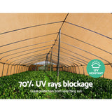 Instahut 70% Shade Cloth 1.83x50m Shadecloth Sail Heavy Duty Beige - Rear View
