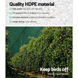 Instahut 50% Shade Cloth 3.66x10m Shade Cloth Sail Heavy Duty Shadecloth Garden Mesh Roll Green - Rear View