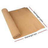 Instahut 70% Shade Cloth 3.66x10m Shadecloth Sail Heavy Duty Beige - Front View