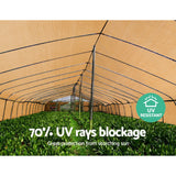 Instahut 70% Shade Cloth 3.66x10m Shadecloth Sail Heavy Duty Beige - Rear View