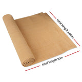 Instahut 90% Shade Cloth 3.66x10m Shadecloth Sail Heavy Duty Beige - Front View