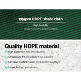 Instahut 90% Shade Cloth 3.66x10m Shadecloth Sail Heavy Duty Green - 45-Degree Angle