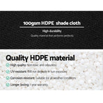 Instahut 50% Shade Cloth 3.66x20m Shadecloth Sail Heavy Duty Black, image 5
