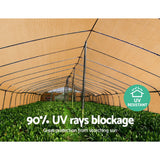 Instahut 90% Shade Cloth 3.66x20m Shadecloth Sail Heavy Duty Beige - Rear View