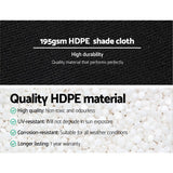 Instahut 90% Shade Cloth 3.66x20m Shadecloth Sail Heavy Duty Black - 45-Degree Angle
