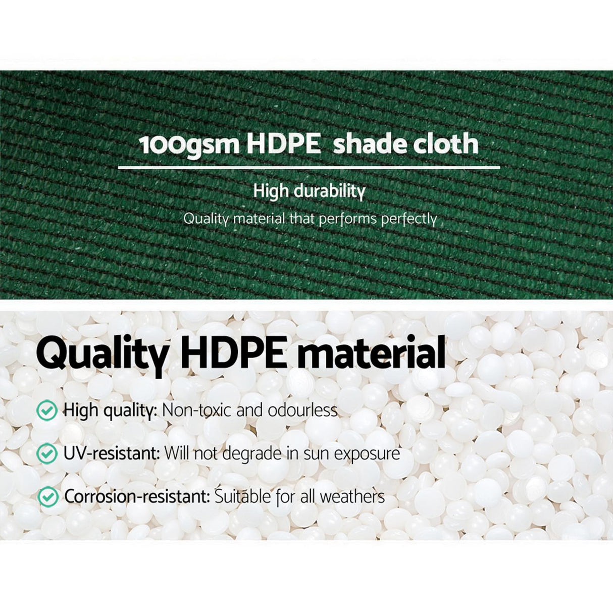 Instahut 50% Shade Cloth 3.66x30m Shade Cloth Sail Heavy Duty Shadecloth Garden Mesh Roll GR