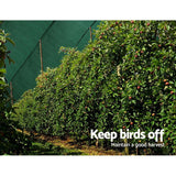 Instahut 50% Shade Cloth 3.66x30m Shadecloth Wide Heavy Duty Green - Close-Up Angle